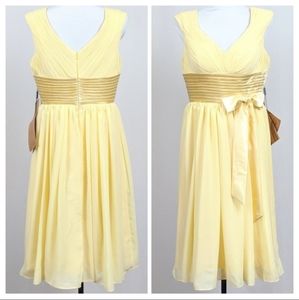 Light In The Box Chiffon Dress Sleeveless Prom Bridesmaid Formal Yellow 10 NWT